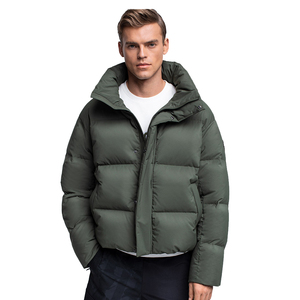 Chaqueta acolchada negra con logotipo personalizado de alta calidad, ropa de calle de invierno, chaqueta acolchada cálida de algodón y poliéster con letras - Product Image 6