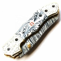 Couteau de poche pliant en acier Damas personnalisé, manche en résine, OEM, nom et logo personnalisés, haute qualité, cadeau pour la chasse et le camping