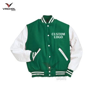 Chaqueta Varsity Personalizada de Invierno, Talla Grande, Transpirable, de Lana/Poliéster, al Por Mayor - Product Image 1