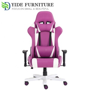 Sillas <span class=keywords><strong>Gamer</strong></span> Económicas para Juegos, <span class=keywords><strong>Silla</strong></span> de Computadora de Cuero <span class=keywords><strong>Rosa</strong></span> <span class=keywords><strong>y</strong></span> Blanco - Product Image 2