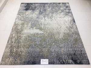 พรมไหมทอมือสีสันสดใส งานสั่งทำพิเศษ สไตล์โมเดิร์นจากอินเดีย ลายศิลปะนามธรรม AZORE ผลิตจากผ้าไหมและผ้าลินิน รูปทรงสี่เหลี่ยมผืนผ้า สำหรับห้องนอน - Product Image 4