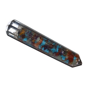 Chakra Stone Orgone Massage Wands para protección EMF Orgone Massage Wand piedra semipreciosa - Product Image 1