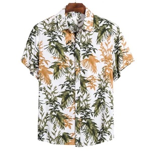 T-shirt hawaïen à manches courtes pour hommes, ensemble 2 pièces, haut à boutons par Sublimation, nouveau, 2020 - Product Image 1