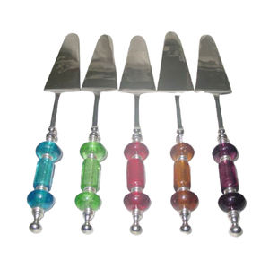 Juego de servidor de acero inoxidable con cuentas de vidrio coloridas para cocina, hoteles y restaurantes, a la moda - Product Image 1