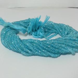 Hilo de cuentas de piedras preciosas Rondelle facetadas de apatita azul Natural de 4mm de la tienda del proveedor en línea ahora en el precio del distribuidor al por mayor Regular - Product Image 3