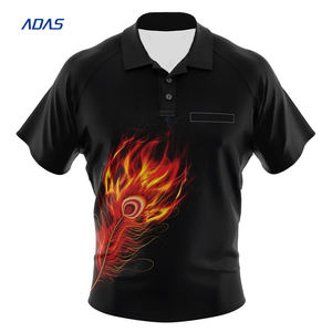 قمصان دارت مخصصة من بولو، قمصان دارت مصنوعة من البوليستر 100%، طباعة شاملة بالجملة، تطريز مخصص من البوليستر، تصميم مخصص DS-11 - Product Image 6