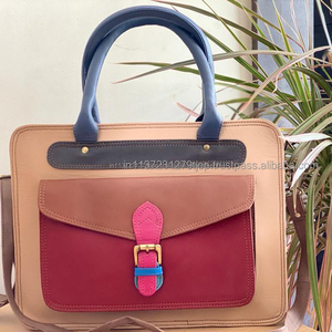 Bolso de hombro de Piel reciclada para mujer, bandolera de cuero multicolor - Product Image 2