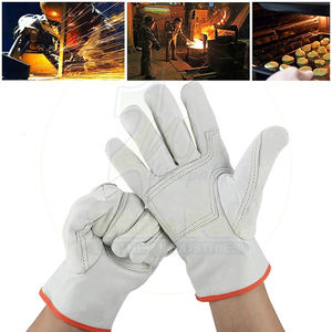 Gants de conduite en cuir de vachette, gants de sécurité de haute qualité, poignée droite pour le pouce, confortables, antidérapants, anti-impact, anti-chaleur - Product Image 4