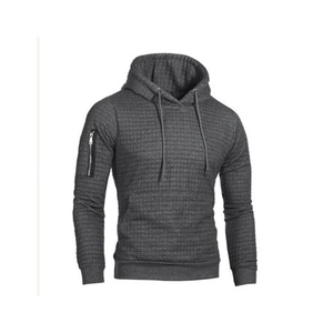Sudadera con capucha estilo Wrinkle OEM, color gris oscuro, corte ajustado, estilo bolsillo canguro - Product Image 2