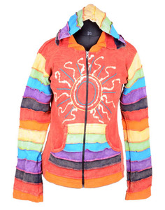 FASHIONABLE MULTICOLOR STOMEWASH BOHEMIAN LADIES HOODIEE CSWJ 388 - Product Image 1