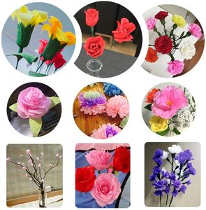 90g 120g 150g 180g cuộn giấy Crepe nặng để làm hoa giấy Crepe hoa 50x250cm giấy nhăn - Product Image 5