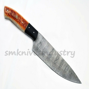 Juego de cuchillos de cocina de estilo Damasco hechos a mano, con kit de cuero, 04 piezas, Smk1926 - Product Image 4