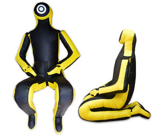 Inflatable <b>Boxing</b> <b>Dummy</b> Yellow Black Martial Arts Training Equipment Durable Grappling <b>Dummy</b> For Punching Practice Unisex - Product Image 1