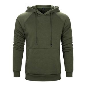 Pull à capuche à manches longues pour les hommes, vêtement d'hiver de couleur unie avec poches kangourou - Product Image 4