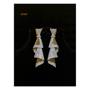 Ensemble de bijoux en laiton plaqué or et perle de cuivre de la collection de boucles d'oreilles de la mariée afro-américaine pour les fêtes de mariage - Product Image 1