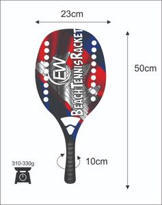 Raquetas de Tenis Playa y Pádel Personalizadas, de Fibra de Carbono y Vidrio, Peso 310-330g, Longitud 50cm, Combinaciones de Colores y Logotipos - Product Image 1