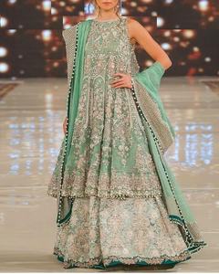 เสื้อปักลาย zardozi เสื้อ lehenga-นักออกแบบอินเดียปากีสถาน2019ชุดแต่งงาน - Product Image 1