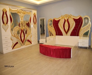 PEAK RED KING SIZE CAMA Alta calidad Moderno Lujoso Estilo clásico Conjunto de muebles de dormitorio Best Seller Economically Storage Hoteles - Product Image 2