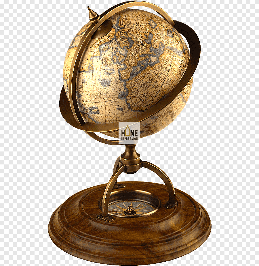 Antique Style Wooden Globe Desk Organizer | Executive Gift by HOME IMPRESSION
