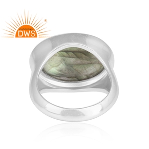 Fire <b>Labradorite</b> Cabochon Gemstone Jewelry Wholesaler <b>Ring</b> 925 Fine Silver Women's <b>Ring</b> Jewelry Supplier - Product Image 4