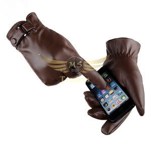 Confortable garder au chaud mâle hiver résistant à l'eau conception en peau de mouton gants pour hommes couleurs personnalisées hommes gants en cuir à la mode - Product Image 3