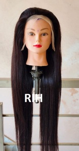 Peluca de cabello humano virgen liso, pelo brasileño sin procesar, 100% sin procesar, con encaje Frontal, precio al por mayor - Product Image 2