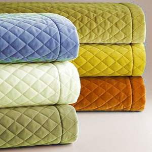 100% Cotton Velvet Handmade Quilted King Size Comforter Set Indian Quilted Saffron <b>Bedspread</b> for Bed or Hotel Use - Product Image 4