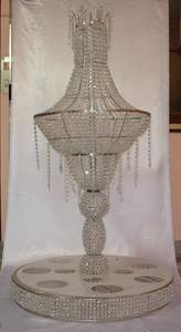 Diamant chaud cristal perlé haute qualité fantaisie podium nickelé cristal perlé Style moderne Unique luxe podium pour scène - Product Image 2