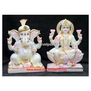 หินอ่อนพระพิฆเนศรูปปั้นของเทพเจ้าฮินดู - Product Image 1