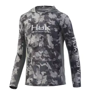 Wholesale sun protection shirts free design available custom long sleeve fishing jersey hoodies jersey fishing