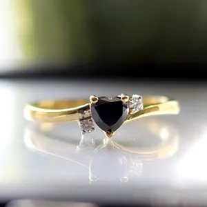 Яркое черное кольцо с бриллиантами 14 к, белое золото, стильное обручальное кольцо, редкая Черная Корона, модные дизайнерские ювелирные изделия