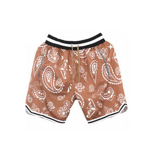 Pantalones cortos de baloncesto Retro para hombre, ropa deportiva para adultos, sublimada, Material de malla de poliéster - Product Image 4