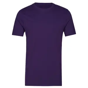 Yüksek kaliteli boşlukları T Shirt erkekler için Logo ile % 100% pamuk özel beyaz toplu düz T Shirt