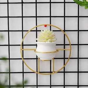 Pot de fleur succulente avec support en fer, plantation murale pour décor de chambre à coucher - Product Image 3