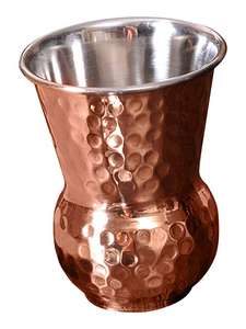 Napa Style Moroccan Hammered Tumbler <b>Copper</b> Drinking Tumblers Eco-Friendly for Certified Metal <b>Bar</b> Accessories - Product Image 2