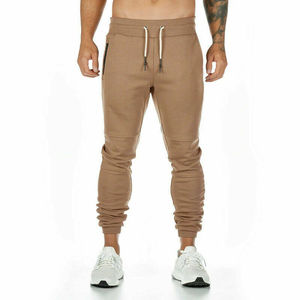 Men's Slim Fit Cotton Fleece Jogging Bottoms Extra Pockets Casual Sport Sweat Pants with Dark Wash Custom Design Price - Product Image 3