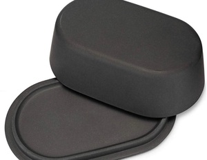 Boîte de rangement pour beurre en plastique élégante et durable, parfaite pour la cuisine et le service de table, couleur rose, forme ovale - Product Image 2