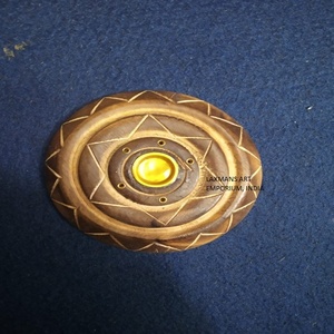Wooden Carved <b>Incense</b> <b>Cone</b> <b>Burners</b> - Product Image 1