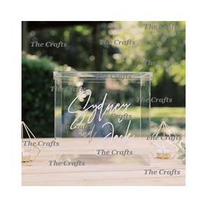 กล่องการ์ดเชิญงานแต่งงานทำจากอะคริลิคใสพร้อมกล่องอะคริลิกทรงสี่เหลี่ยม - Product Image 6