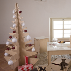 Decorazioni per la casa Made in Italy albero di natale in legno non convenzionale ad incastro di dimensioni personalizzate per la casa - Product Image 6