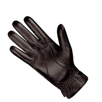 2023Premium Material de piel de oveja de alta calidad al por mayor cobertura completa de dedos guantes de cuero de moda para hombres
