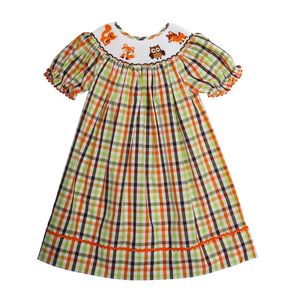Robe mi-longue à imprimé animal smockée à la main pour enfants et petites filles - Service OEM/ODM BB1454 - Product Image 6