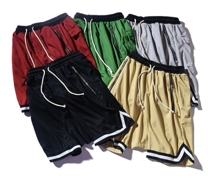 กางเกงบาสเกตบอลชาย,ลายพิมพ์คลาสสิกแบบเรียบง่ายสามารถใส่ทับเข่าได้ระบายอากาศได้ดีมีกระเป๋า - Product Image 1