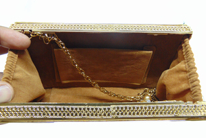 Lowellcraft.com <b>Envelope</b> Box Black <b>White</b> Pearl Metal Purse for Women Handbag - Product Image 4