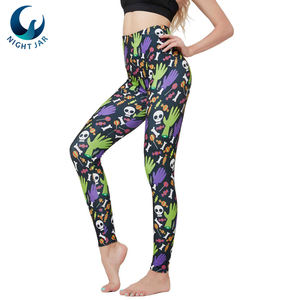 Mallas de Yoga transpirables con sublimación de diseño personalizado de alta calidad, mallas para mujer, Material de LICRA de nailon, logotipo, cintura, uso en el gimnasio - Product Image 4