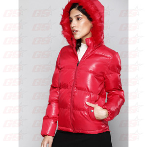 Winter Clothes Women 2021 Custom Bubble Shiny Crop Puffer Jacket - Product Image 3