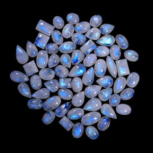 Anneau de pierre de lune en argent avec pierre précieuse de corail, pierre précieuse arc-en-ciel, amazonite naturelle, cabochon azurite, ample, pierre précieuse - Product Image 2