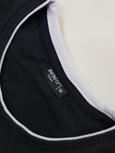 Overrun restes d'étiquettes de marque hommes à manches courtes col rond blanc vêtement teint tricoté décontracté coton t-shirts Bangladesh Stock Lot - Product Image 4