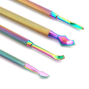 Empujadores de Cutículas de Acero Inoxidable Arcoíris, Removedor de Cutículas para Uñas - Product Image 3