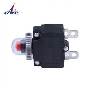 Disyuntores térmicos 5A 10A 30A 20A 125/250V AC 32V DC botón Restablecer Protector de sobrecarga interruptor con Cap impermeable
